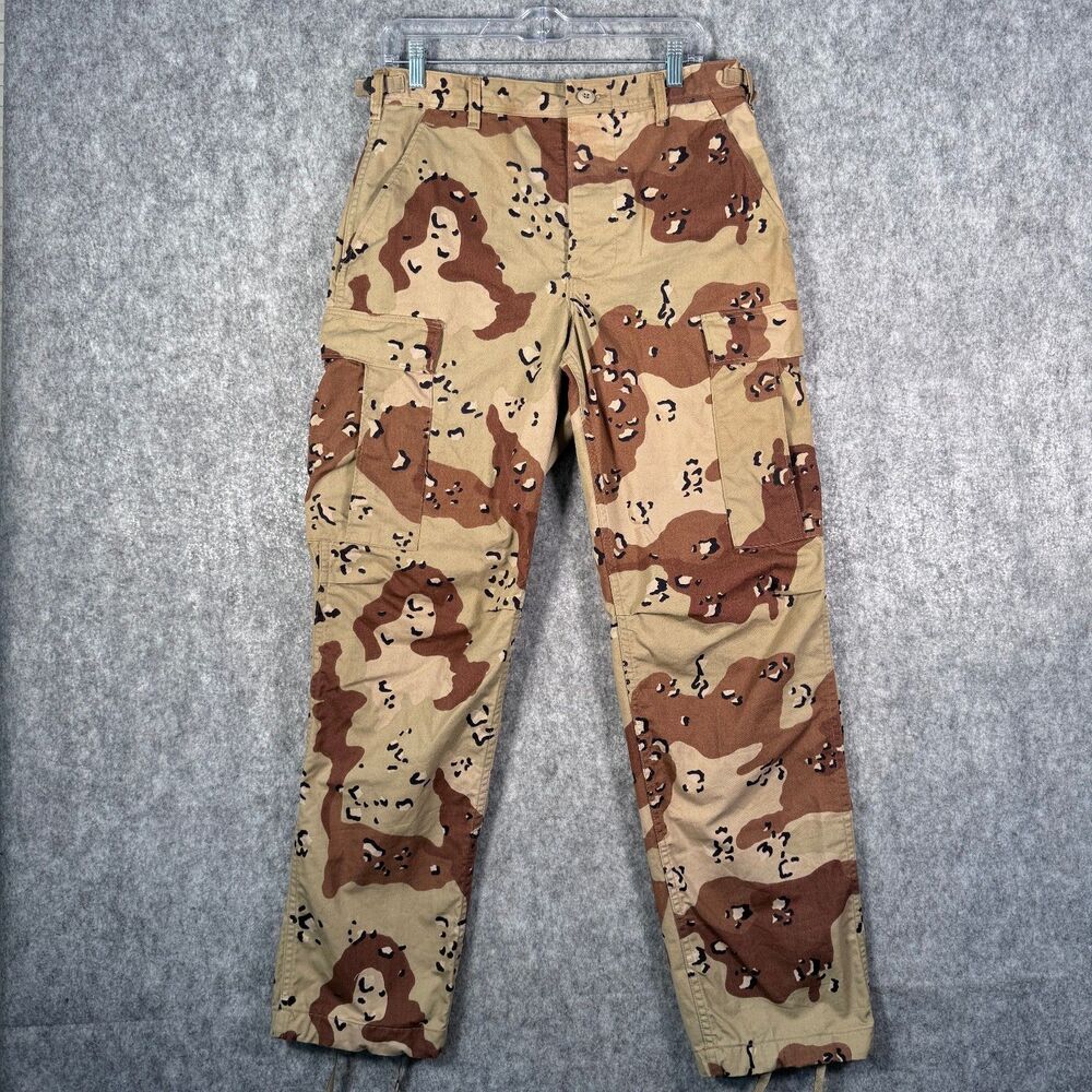 Military Pants Mens Small Regular Chocolate Chip Desert Camo Cargo 50/50